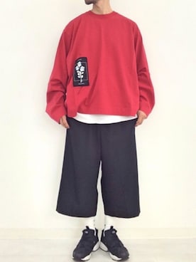 「BASISBROEK（バシスブルック）のアイテム（スラックス）」を使った、Shinya Tokunagaさん（メンズ・172cm）の夏コーディネート