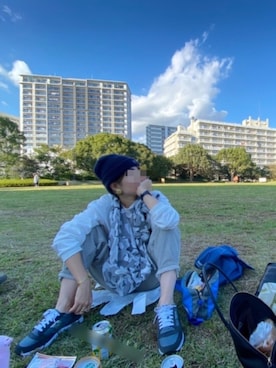 「FUKUZO（フクゾー）のアイテム」を使った、ふじくろさん（レディース・154cm）の冬コーディネート