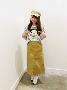 「マリン」｜「アイテム（キャスケット）」を使った、kitty☆さん（レディース・153cm）の夏コーディネート