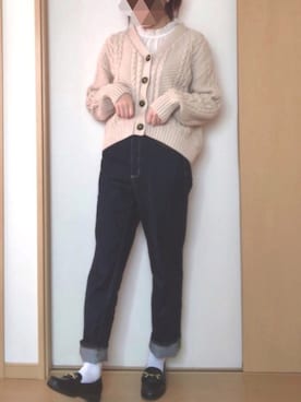 「ハイウエストストレートジーンズ」｜りささん（レディース・162cm）の春コーディネート