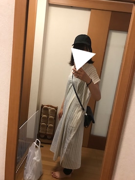 「ショッピング」｜「アイテム（キャップ）」を使った、ʜさん（レディース・167cm）の夏コーディネート
