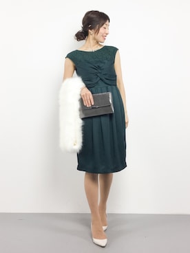 「Accessorize（アクセサライズ）のアイテム（クラッチバッグ）」を使った、RINAさん（レディース・160cm）の冬コーディネート
