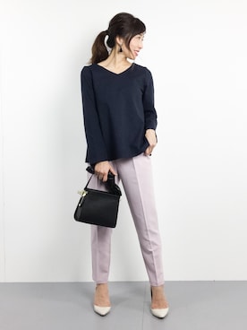 「LAPUIS（ラピュイ）のアイテム（バッグ）」を使った、RINAさん（レディース・160cm）の冬コーディネート