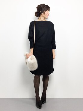 「A part by（アパートバイ）のアイテム（マフラー）」を使った、RINAさん（レディース・160cm）の冬コーディネート