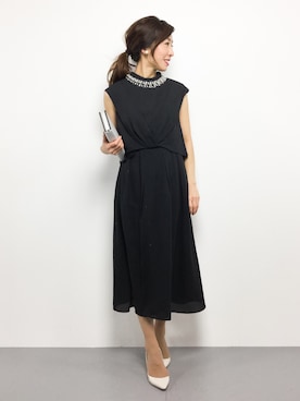 「Accessorize（アクセサライズ）のアイテム（クラッチバッグ）」を使った、RINAさん（レディース・160cm）の冬コーディネート