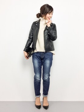 RINAさん(レディース・160cm)の冬コーディネート