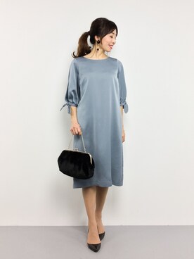 「LAPUIS（ラピュイ）のアイテム（クラッチバッグ）」を使った、RINAさん（レディース・160cm）の冬コーディネート