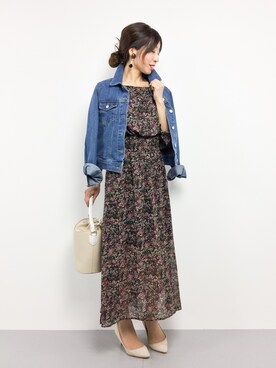 「SAC'S BARJean（サックスバージーン）のアイテム」を使った、RINAさん（レディース・160cm）の冬コーディネート