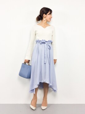 「ROPE' PICNIC（ロペピクニック）のアイテム（スカート）」を使った、RINAさん（レディース・160cm）の春コーディネート