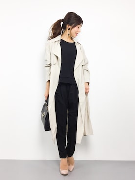 「URBAN RESEARCH Sonny Label（アーバンリサーチサニーレーベル）のアイテム（トレンチコート）」を使った、RINAさん（レディース・160cm）の春コーディネート