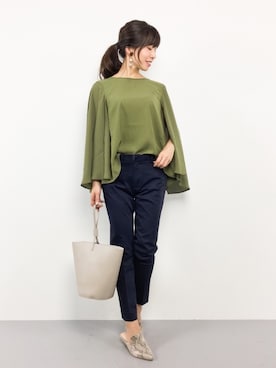 「LEPSIM（レプシィム）のボリュームイヤリング　744805（イヤリング）」を使った、RINAさん（レディース・160cm）の春コーディネート