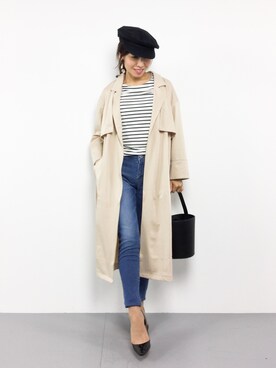 「LEPSIM（レプシィム）のボリュームイヤリング　744805（イヤリング）」を使った、RINAさん（レディース・160cm）の春コーディネート