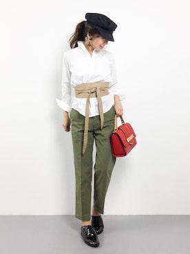「FREAK'S STORE（フリークスストア）のパーツイヤリング-クリア-（イヤリング）」を使った、RINAさん（レディース・160cm）の春コーディネート
