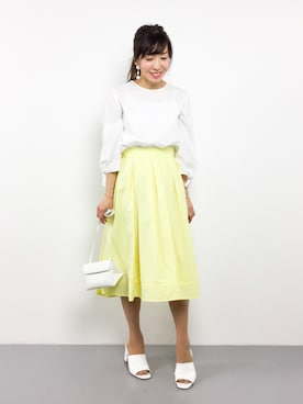 「ADIEU TRISTESSE（アデュートリステス）のアイテム（トップス）」を使った、RINAさん（レディース・160cm）の春コーディネート