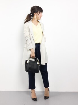 「31 Sons de mode（トランテアン　ソン　ドゥ　モード）のアイテム（テーラードジャケット）」を使った、RINAさん（レディース・160cm）の春コーディネート