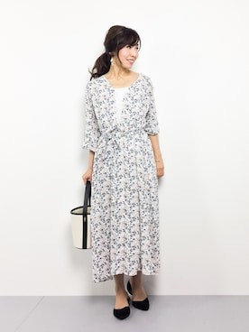「N.（N. Natural Beauty Basic）（エヌエヌナチュラルビューティーベーシック）のアイテム（シャツワンピース）」を使った、RINAさん（レディース・160cm）の春コーディネート