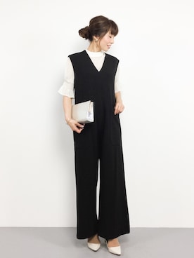 「パーティー」｜「アイテム（つなぎ/オールインワン）」を使った、RINAさん（レディース・160cm）の夏コーディネート