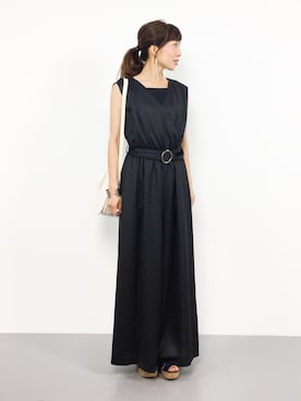 「SLOBE IENA（スローブイエナ）のアイテム（つなぎ/オールインワン）」を使った、RINAさん（レディース・160cm）の夏コーディネート