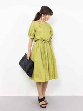 「FABIA（ファビア）のアイテム（ワンピース）」を使った、RINAさん（レディース・160cm）の夏コーディネート