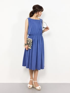 「coca（coca）（コカ）のアイテム（クラッチバッグ）」を使った、RINAさん（レディース・160cm）の夏コーディネート