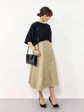 「YAHKI（ヤーキ）のYAHKI YH-132（ショルダーバッグ）」を使った、RINAさん（レディース・160cm）の夏コーディネート