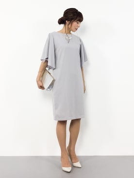 「アイテム（ドレス、グレー系）」を使った、RINAさん（レディース・160cm）の秋コーディネート