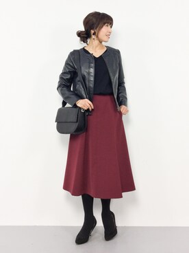 「N.（N. Natural Beauty Basic）（エヌエヌナチュラルビューティーベーシック）のアイテム（ブルゾン）」を使った、RINAさん（レディース・160cm）の秋コーディネート