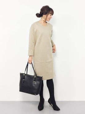 「BARCOS（バルコス）のアイテム」を使った、RINAさん（レディース・160cm）の秋コーディネート