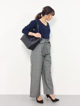 「BARCOS（バルコス）のアイテム」を使った、RINAさん（レディース・160cm）の秋コーディネート