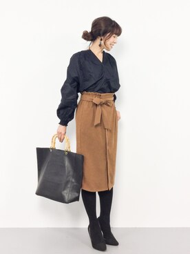 「BEAU'RE SECOND（ビュレセカンド）のアイテム」を使った、RINAさん（レディース・160cm）の秋コーディネート