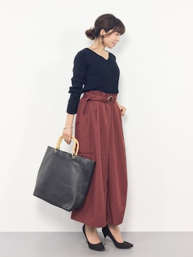 「BEAU'RE SECOND（ビュレセカンド）のアイテム」を使った、RINAさん（レディース・160cm）の秋コーディネート