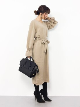 「PLAIN CLOTHING（プレーンクロージング）の【SALE!!】【ZOZOTOWN人気ランキング 1位獲得】シーズンレス2WAYフラップハンドバッグ/ショルダーバッグ（ショルダーバッグ）」を使った、RINAさん（レディース・160cm）の秋コーディネート