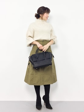 「PLAIN CLOTHING（プレーンクロージング）の【SALE!!】【ZOZOTOWN人気ランキング 1位獲得】シーズンレス2WAYフラップハンドバッグ/ショルダーバッグ（ショルダーバッグ）」を使った、RINAさん（レディース・160cm）の秋コーディネート