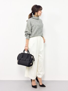 「PLAIN CLOTHING（プレーンクロージング）の【SALE!!】【ZOZOTOWN人気ランキング 1位獲得】シーズンレス2WAYフラップハンドバッグ/ショルダーバッグ（ショルダーバッグ）」を使った、RINAさん（レディース・160cm）の秋コーディネート