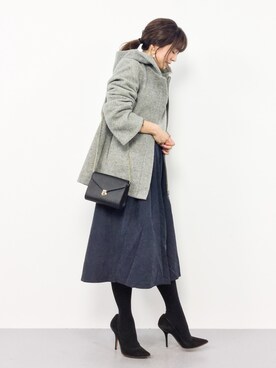 「BLISS POINT（ブリスポイント）のアイテム（その他アウター）」を使った、RINAさん（レディース・160cm）の秋コーディネート