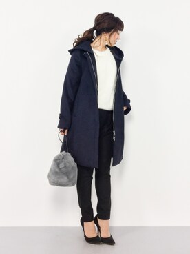 「FLEUR DE SHOP（フルールドショップ）のアイテム」を使った、RINAさん（レディース・160cm）の秋コーディネート