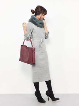 「blanchic（ブランシック）のアイテム」を使った、RINAさん（レディース・160cm）の冬コーディネート