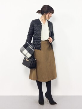 「ROXD（ロッド）のアイテム（ジャケット/アウター）」を使った、RINAさん（レディース・160cm）の冬コーディネート