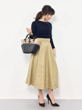 「ikot（イコット）のアイテム」を使った、RINAさん（レディース・160cm）の冬コーディネート