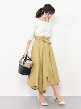 「ikot（イコット）のアイテム」を使った、RINAさん（レディース・160cm）の春コーディネート