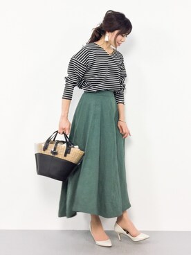 「ikot（イコット）のアイテム」を使った、RINAさん（レディース・160cm）の春コーディネート