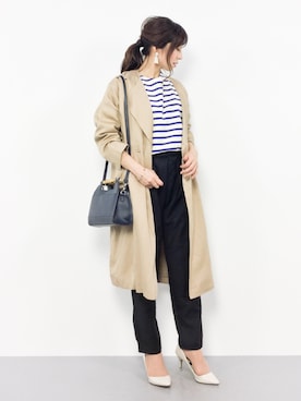 「N.（N. Natural Beauty Basic）（エヌエヌナチュラルビューティーベーシック）のアイテム（トレンチコート）」を使った、RINAさん（レディース・160cm）の春コーディネート