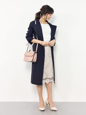 「NATURAL BEAUTY BASIC（ナチュラルビューティーベーシック）のアイテム（トレンチコート）」を使った、RINAさん（レディース・160cm）の春コーディネート