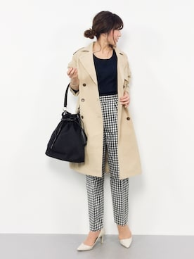 「URBAN RESEARCH Sonny Label（アーバンリサーチサニーレーベル）のアイテム（トレンチコート）」を使った、RINAさん（レディース・160cm）の春コーディネート