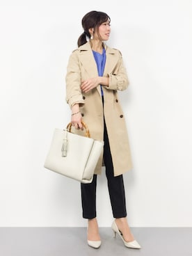 「URBAN RESEARCH Sonny Label（アーバンリサーチサニーレーベル）のアイテム（トレンチコート）」を使った、RINAさん（レディース・160cm）の春コーディネート