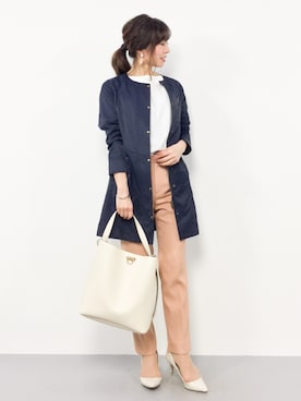 「NATURAL BEAUTY BASIC（ナチュラルビューティーベーシック）のアイテム（その他アウター）」を使った、RINAさん（レディース・160cm）の春コーディネート