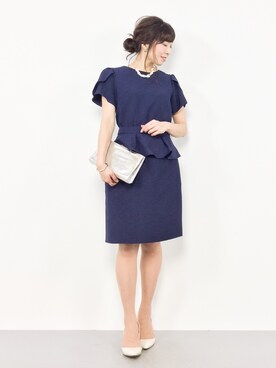 「Doula Doula（ドゥーラドゥーラ）のアイテム（ドレス）」を使った、RINAさん（レディース・160cm）の春コーディネート