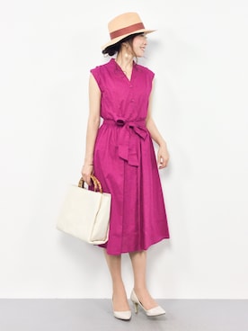 「URBAN RESEARCH ROSSO WOMEN（アーバンリサーチ　ロッソ）のアイテム（帽子）」を使った、RINAさん（レディース・160cm）の春コーディネート