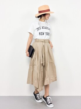 「URBAN RESEARCH ROSSO WOMEN（アーバンリサーチ　ロッソ）のアイテム（帽子）」を使った、RINAさん（レディース・160cm）の春コーディネート