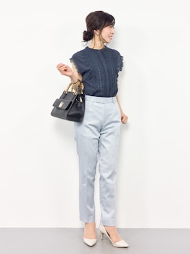 「Factor=（ファクターイコール）のアイテム（バッグ）」を使った、RINAさん（レディース・160cm）の春コーディネート